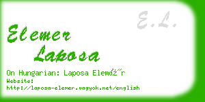 elemer laposa business card